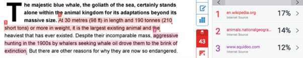 Turnitin - Feedback Studio - Multicolour Highlighting Example